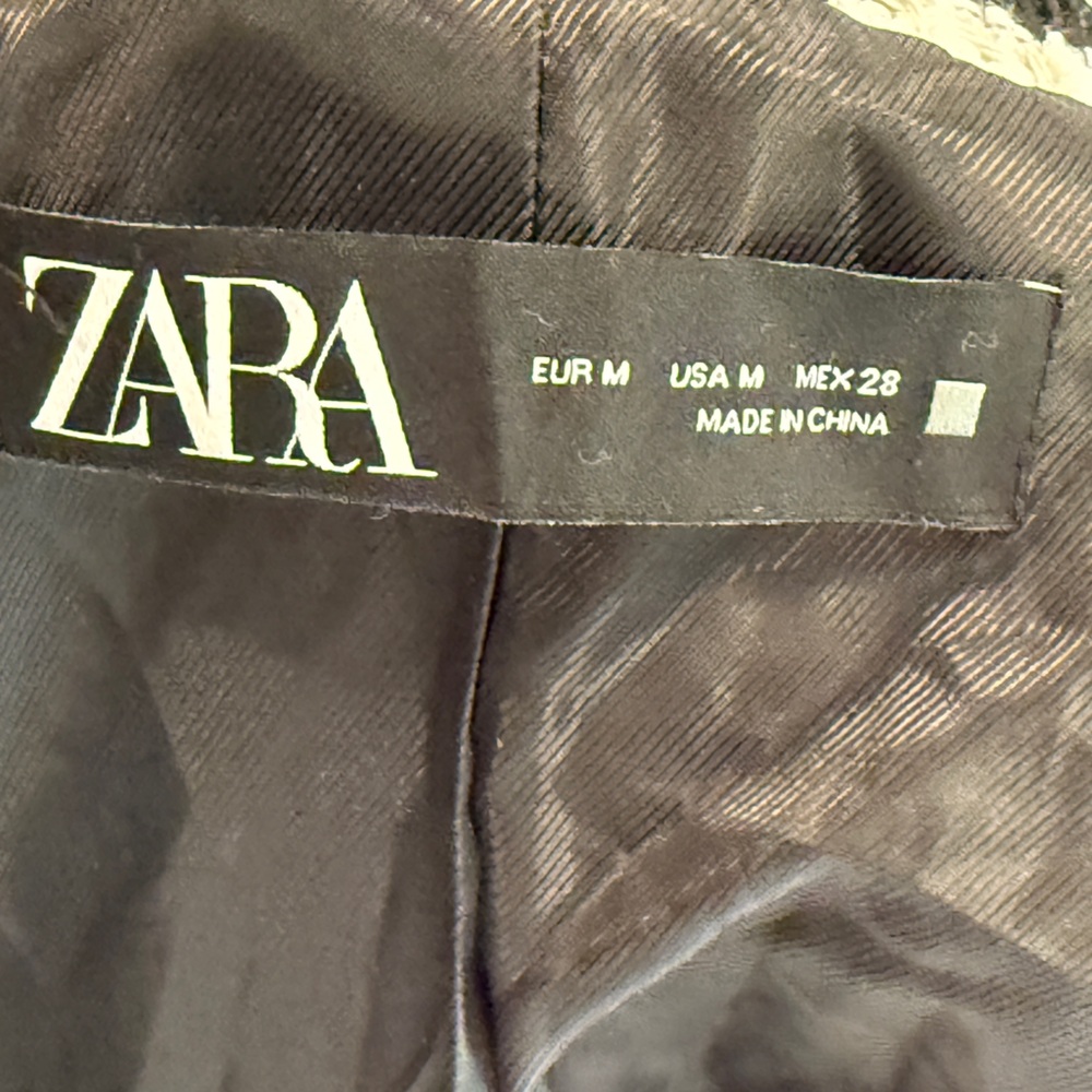 Women’s ZARA Double breasted houndstooth blazer jacket- Size Medium - Picture 5 of 5